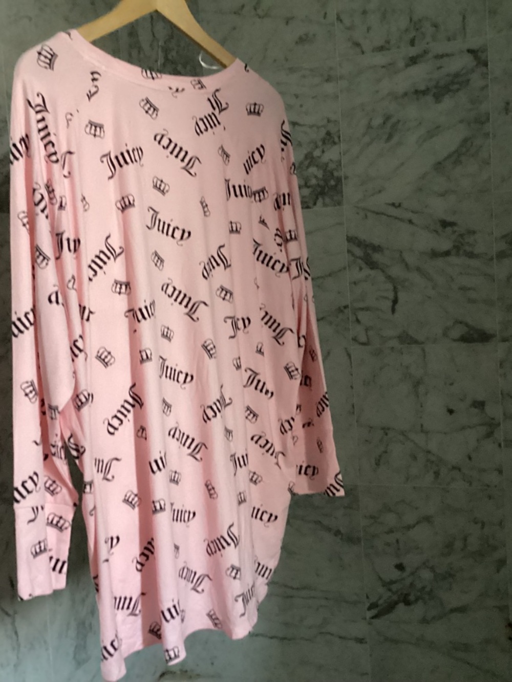 Juicy Couture 2X Pink Pajama Set Long Sleeve + Shorts NWOT - Picture 2 of 6